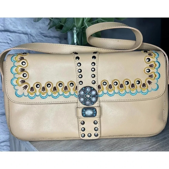 Sharif Studio vintage western shoulder bag purse studded embroidered. - Picture 1 of 8